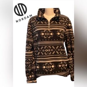 💙 Chic Patterned Cowl Neck Fleece Size L